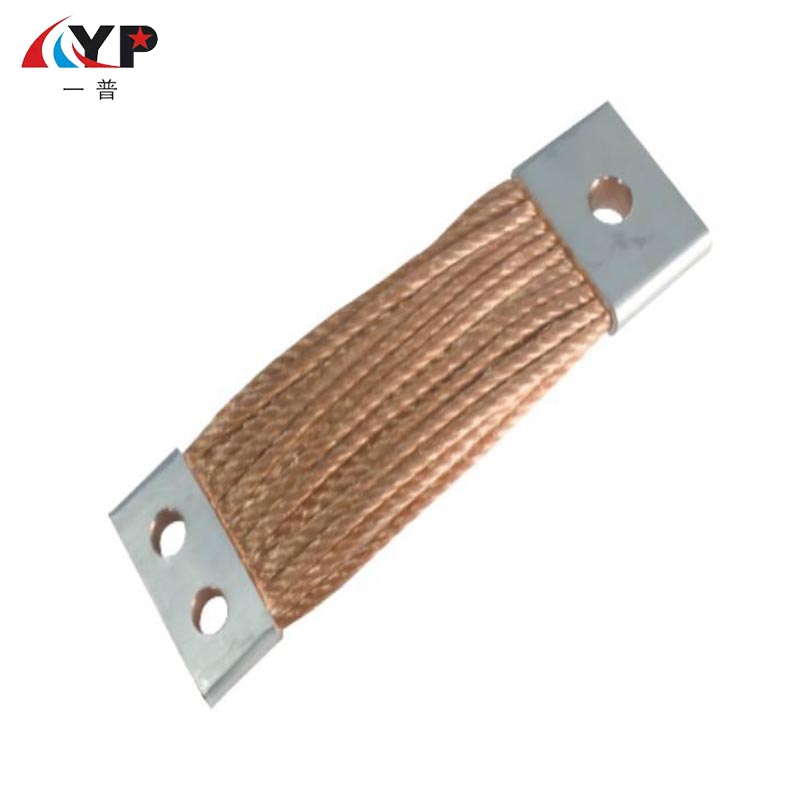 What materials are typically used in the construction of flexible copper stranded connectors?